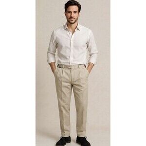 Vintage NWT The Admirals Buttons Brown Kakhi Pants Travel Work Vacation ,  Sz 42